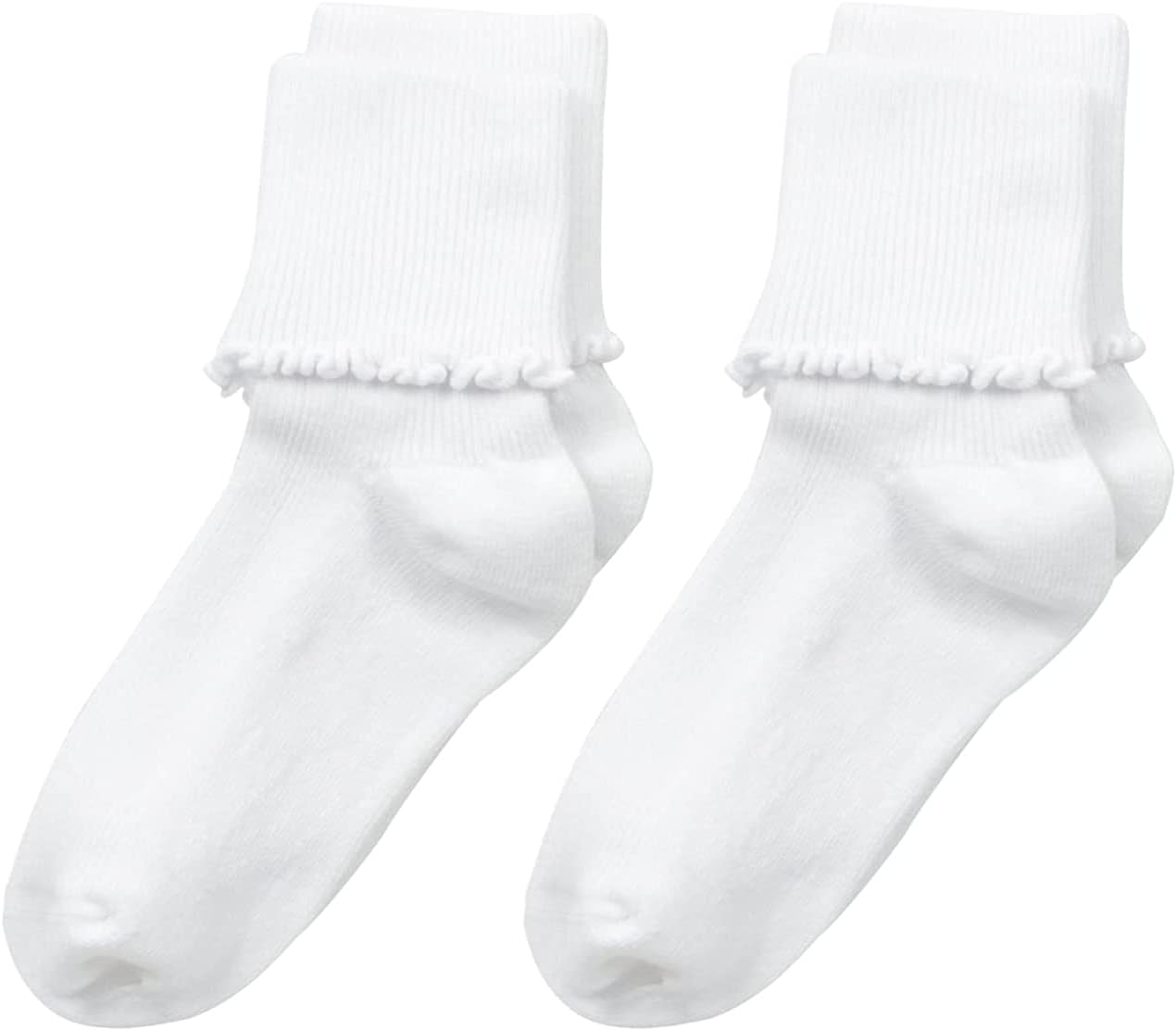 Jefferies Socksgirls Jefferies Socks Big Girls' Seamless Ripple Edge Socks (Pack of 2) Seamless Ripple Edge Socks (2-pack) (pack of 2)
