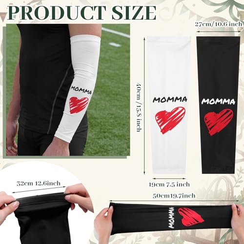 Image of Unittype 2 Pairs Momma Arm Sleeve for Youth Baseball Compression Arm Sleeve