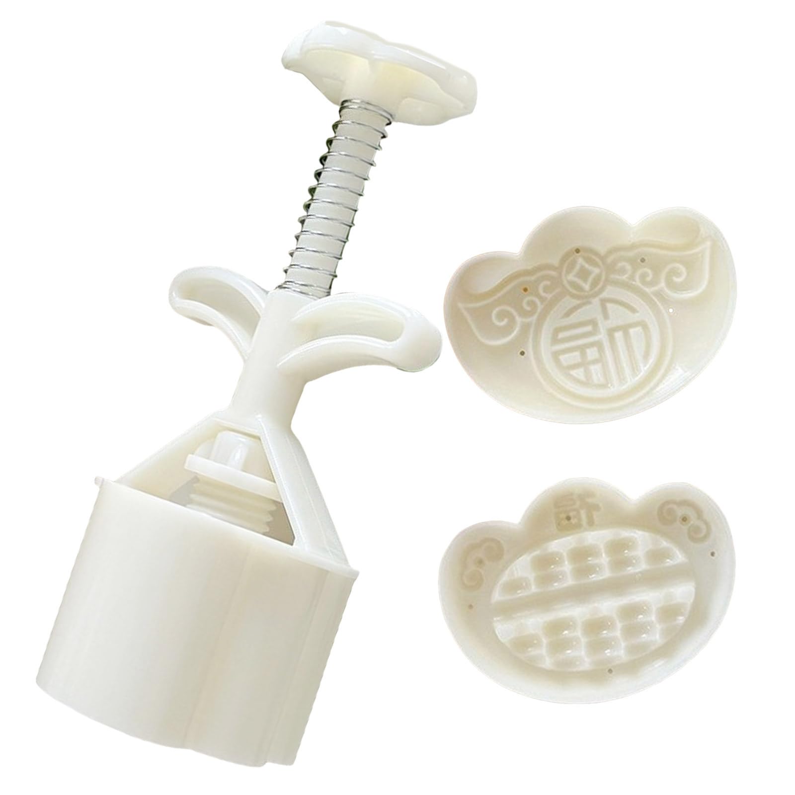 Hand Press Mooncake Mold 2 Stamp Bean Paste Cake Mold Traditional Pastry Bakeware Kitchen Baking Supplies