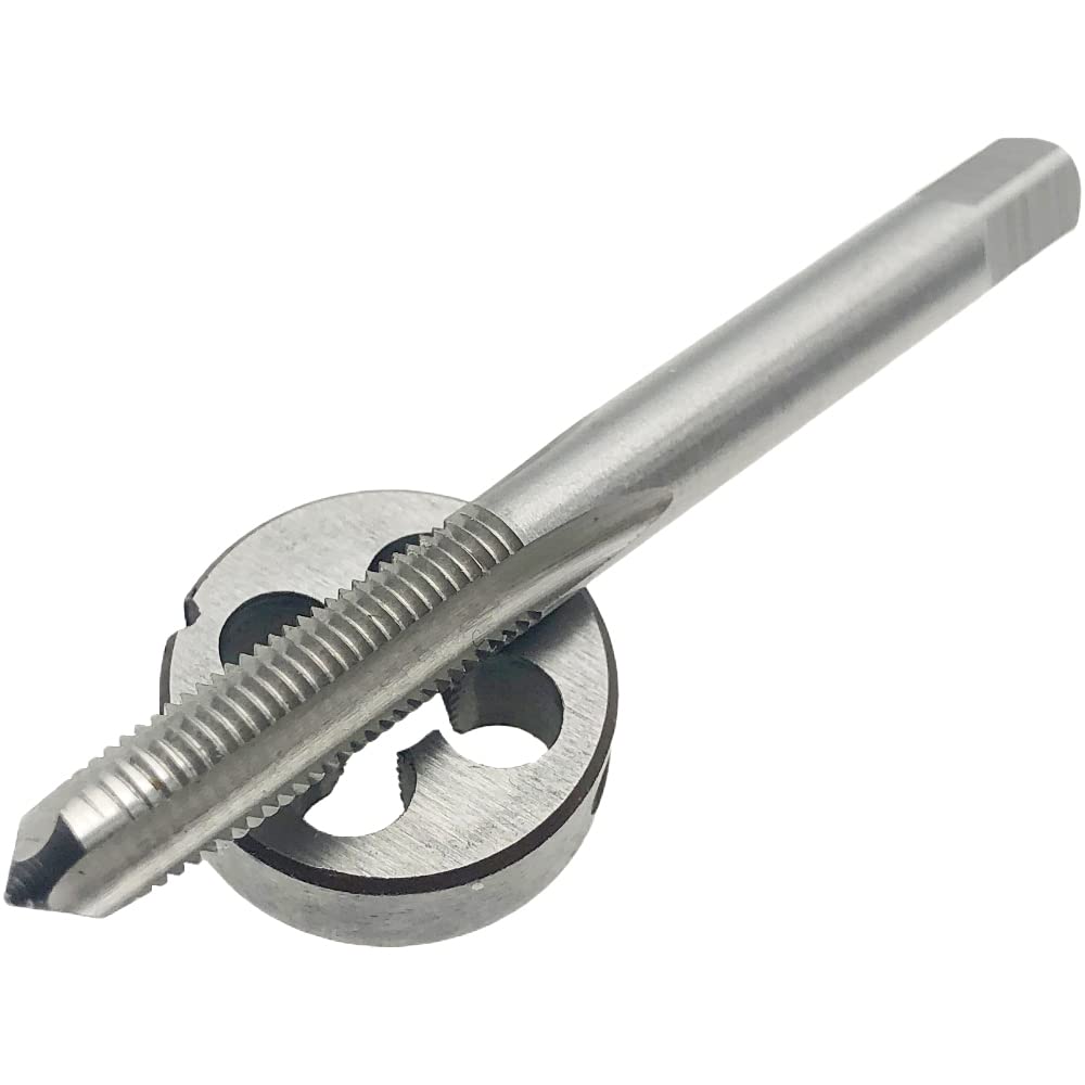Juego de machos y terrajas de rosca UNEF de 1/4"-32, HSS, derecha, juego de machos y terrajas de 1/4-40, máquina para mano derecha, machos y terrajas de rosca de 1/4-32, herramienta para roscar de 1