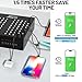 Multiple USB Charging Station, MIXILIN 80 Ports 800W(150A) Fast Charger Station with Power Switch, Desktop Charging Station for Multiple Devices Compatible with Cell Phones iPad Kindle Tablet