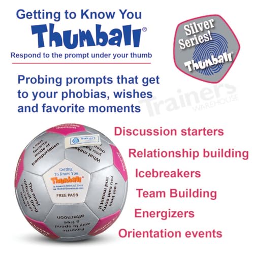 Image of Trainers Warehouse 6 inch Thumball Collection, 32 Prompts for Conversation, Team Building, Relationship and Training