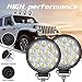 Zmoon 2PCS 4.5 inch 2800LM Round LED Offroad Lights with Spot & Flood Beam, Waterproof Round LED Light Bar for SUV Truck ATV Off Road Fog Driving Lights