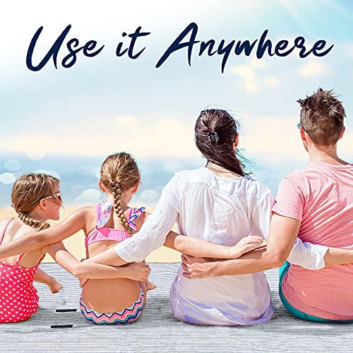 scuddles Extra Large Picnic & Outdoor Blanket Dual Layers for Outdoor Water-Resistant Handy Mat Tote Spring Summer Great for The Beach, Camping on Grass Waterproof Sandproof - Thumbnail 2