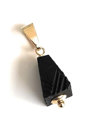 Miniatura 5 de Real Azabache Pyramid Stone Protection Pendants for Chains Mal de Ojo