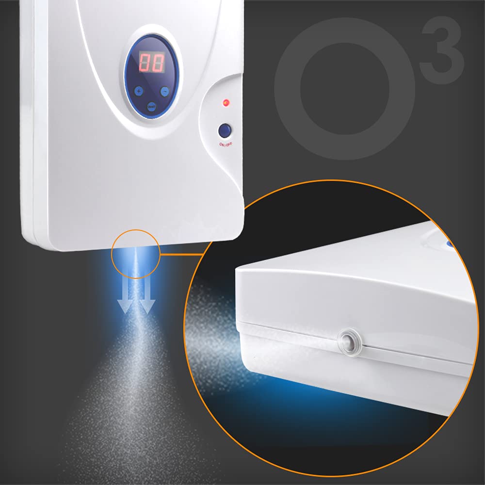 gridinlux | Generador de Ozono Mini Portátil | Purificador de Aire y Agua | Multifuncional y Desinfectante | Filtra y Neutraliza alérgenos y Malos olores | Potencia y duración Personalizable | 10W