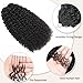 Beauty Youth Kinky Curly Miracle Knots Human Crochet Hair, Invisible Pre-Separated Feather Crochet Human Hair Extensions For Black Women, Natural Black 110g/Pack 18 Inch