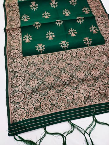 Image of Women's Banarasi Silk Unstitched Salwar Suit Dress Material with Dupatta, Unstitched Salwar Suit Set with Dupatta, Salwar Material for Women, Salwar Material for Women Unstitched