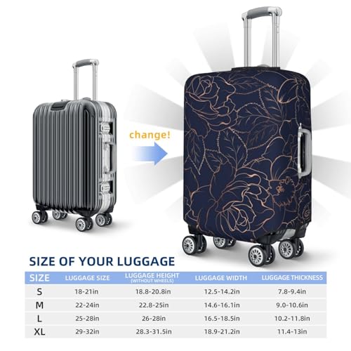 Travel Luggage Cover Protector - Navy Dark Blue Washable Suitcase Covers For 18-32 Inch Luggage2