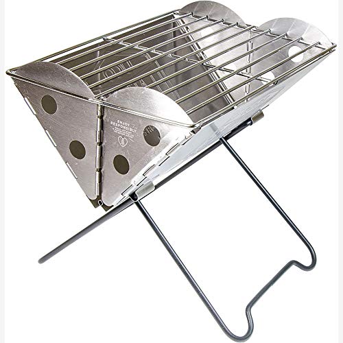 Tragbarer Holzkohlegrill Tischgrill Grill Folding Kleiner Barbecue Grill für Grillen im Freien Camping Wandern Picknick Kochen Tailgating