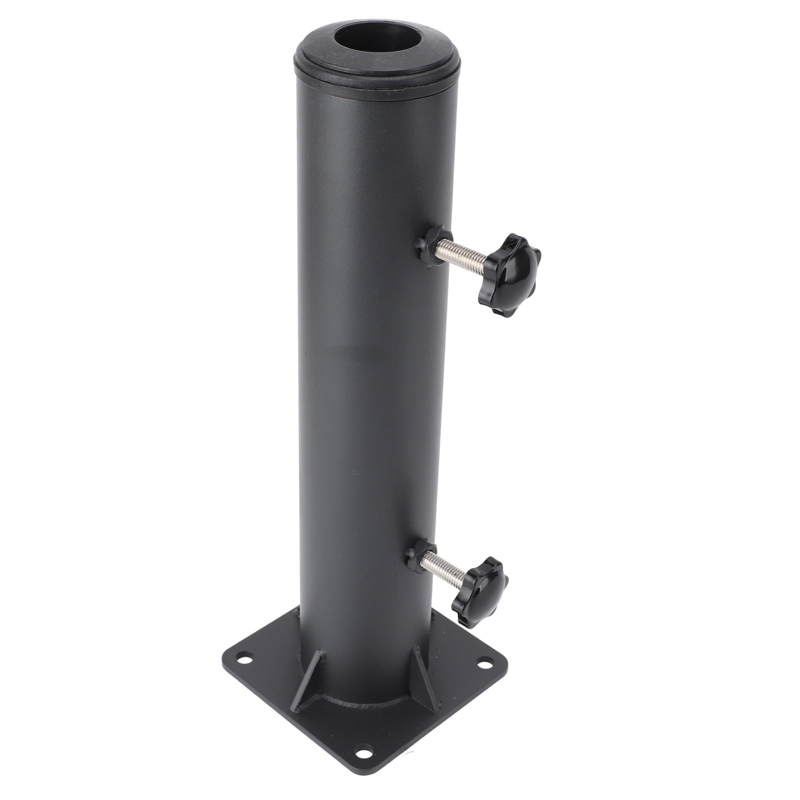 CHICIRIS Portaombrelli da Patio con Base Sigillata, Supporto per Terrazza | Base Ispessita da 4,1 Mm, 4 Supporti Rinforzati, 3 Manicotti in PVC per Pali da 1,25-1,9 Pollici, Viti Metalliche Antiruggine