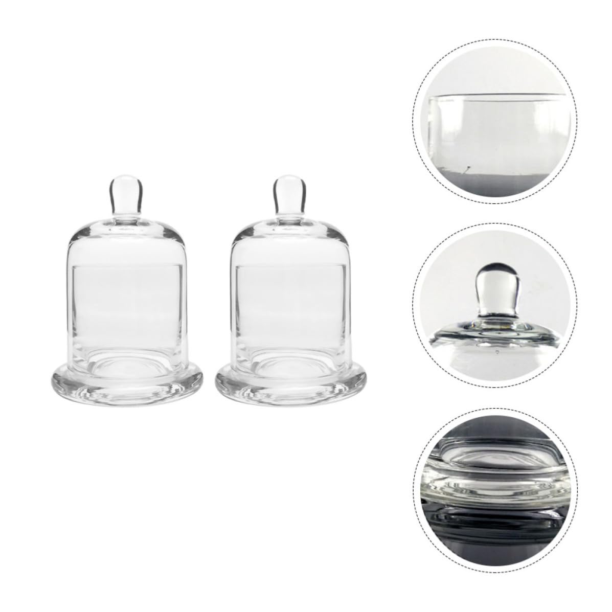 UKCOCO Kerzenbecher Dekorativer Kerzenständer 2 Stück aus Glas mit Schlichtem Design als Geschenk Romantisch und Funktional für Zuhause für Geburtstage und Jubiläen