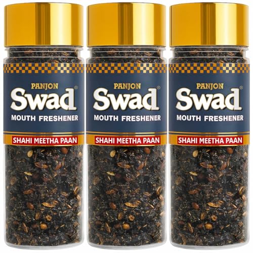 Image of Panjon Swad Shahi Meetha Paan Mukhwas Mouth Freshener, Pack of 3