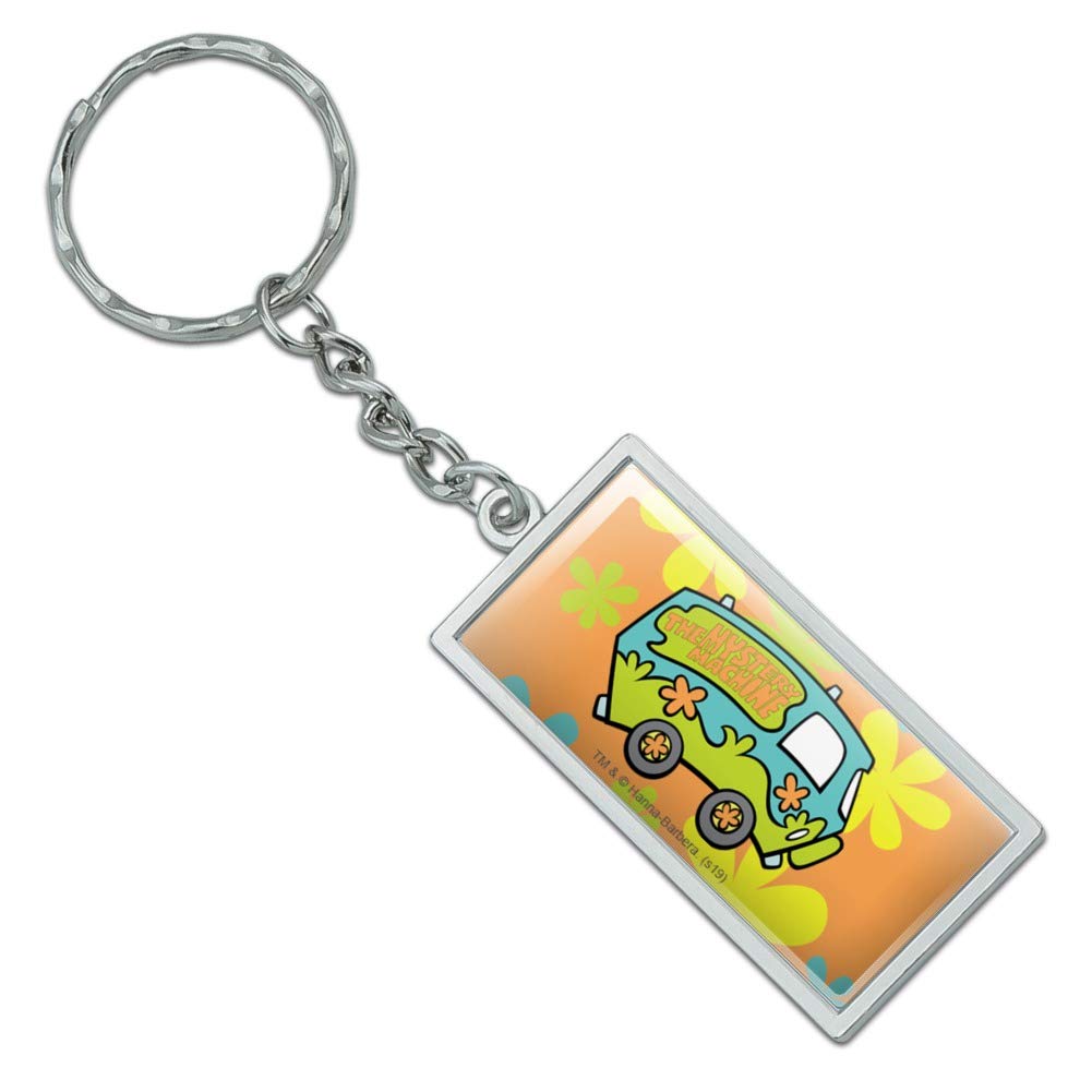 GRAPHICS & MORE Scooby-Doo The Mystery Machine Rectangle Keychain in Chrome Plated Metal
