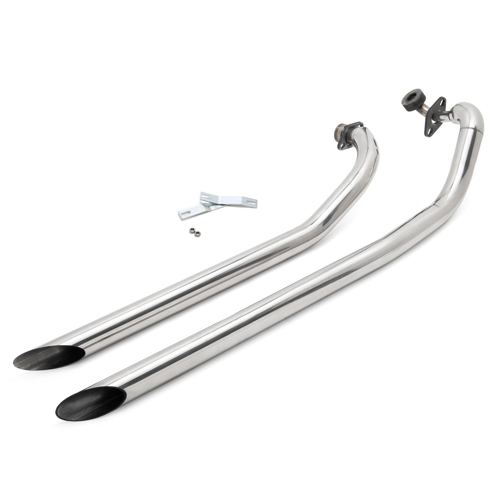Moto Per Yamaha XVS 1100 DragStar V Star Classic Custom Silverado 1999 2000 2001 02 03 04 05 06 07 08 2009 Silenziatore Tubo Di Scarico Shortshots Sfalsati