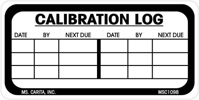 Calibration Log Labels - 1.5 Inch x 3 Inch 500 per Roll