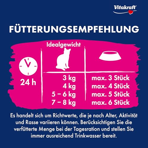 Vitakraft Cat Yums, Katzen Leckerli, weicher Katzensnack gefüllt mit Käse, im wiederverschließbaren Beutel, ohne Zusatz von Zucker (1x 40g)