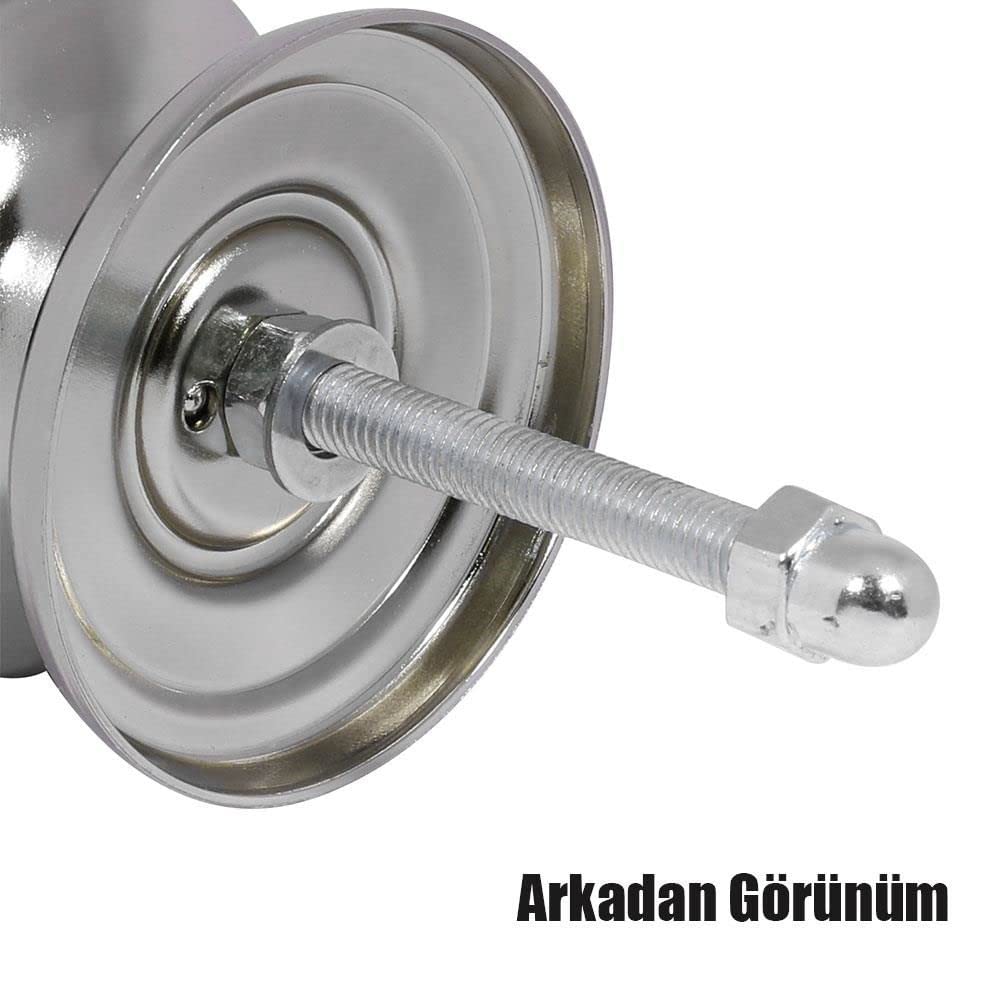 Badem10 As Papatya Baba Kapı Tokmağı Kapı Topuzu Kolu Metal Tokmak Beyaz
