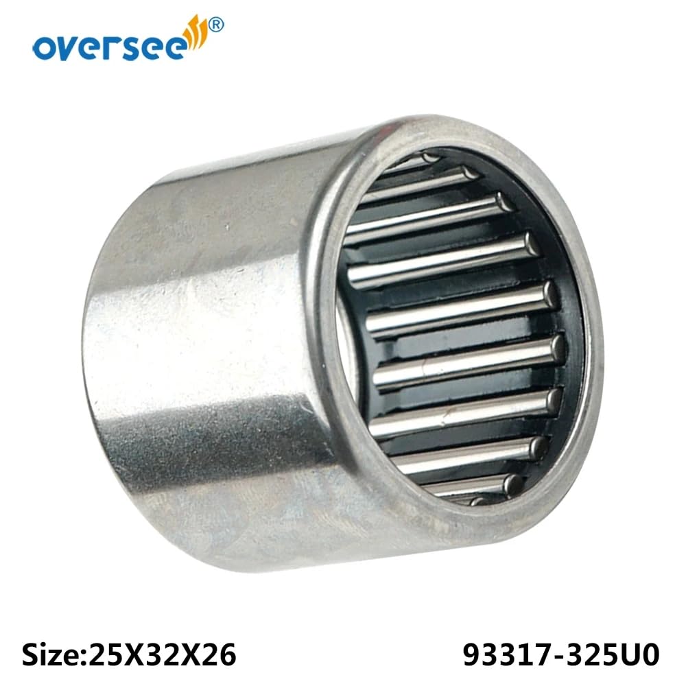 OVERSEE 93317-325U0 Needle Bearing for Yamaha Outboard Motor 2T 50hp 60hp 75HP 85HP 90HP Parsun Hidea Seapro HDX, metallochrome
