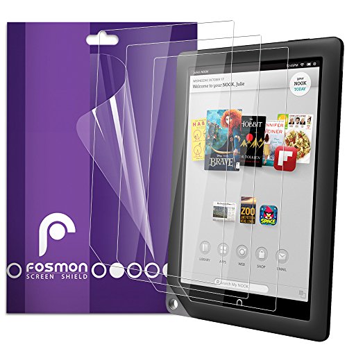 Fosmon Crystal Clear Screen Protector Shield for Barnes & Noble NOOK HD+ 9