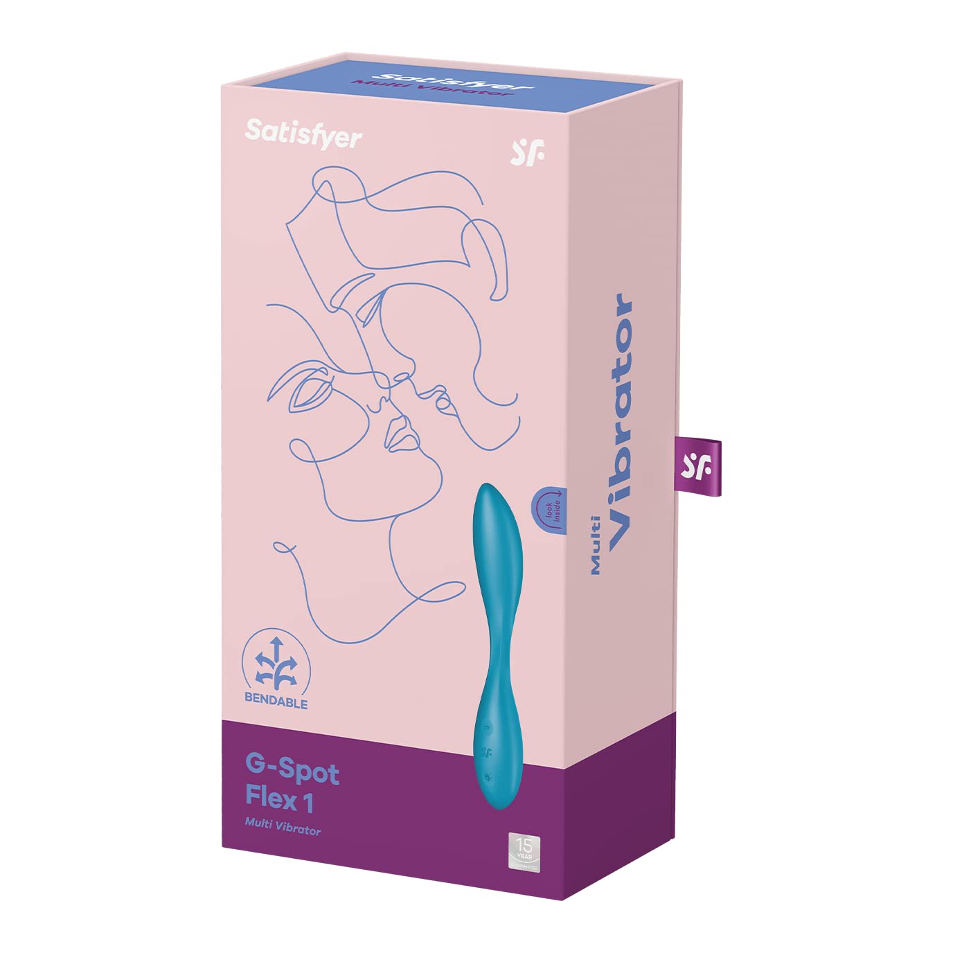 Satisfyer G-Spot Flex 1 Vibratore | Sex Toys flessibile per il Punto G | Silicone di alta Qualità in Blu | Giocattolo sessuale Vibratori impermeabile (IPX7) | Dildo Multivibratore per Donne e Uomini