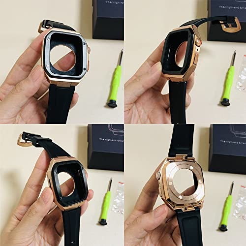 Bracelet Apple Watch 45mm modification acier caoutchouc silicone iWatch