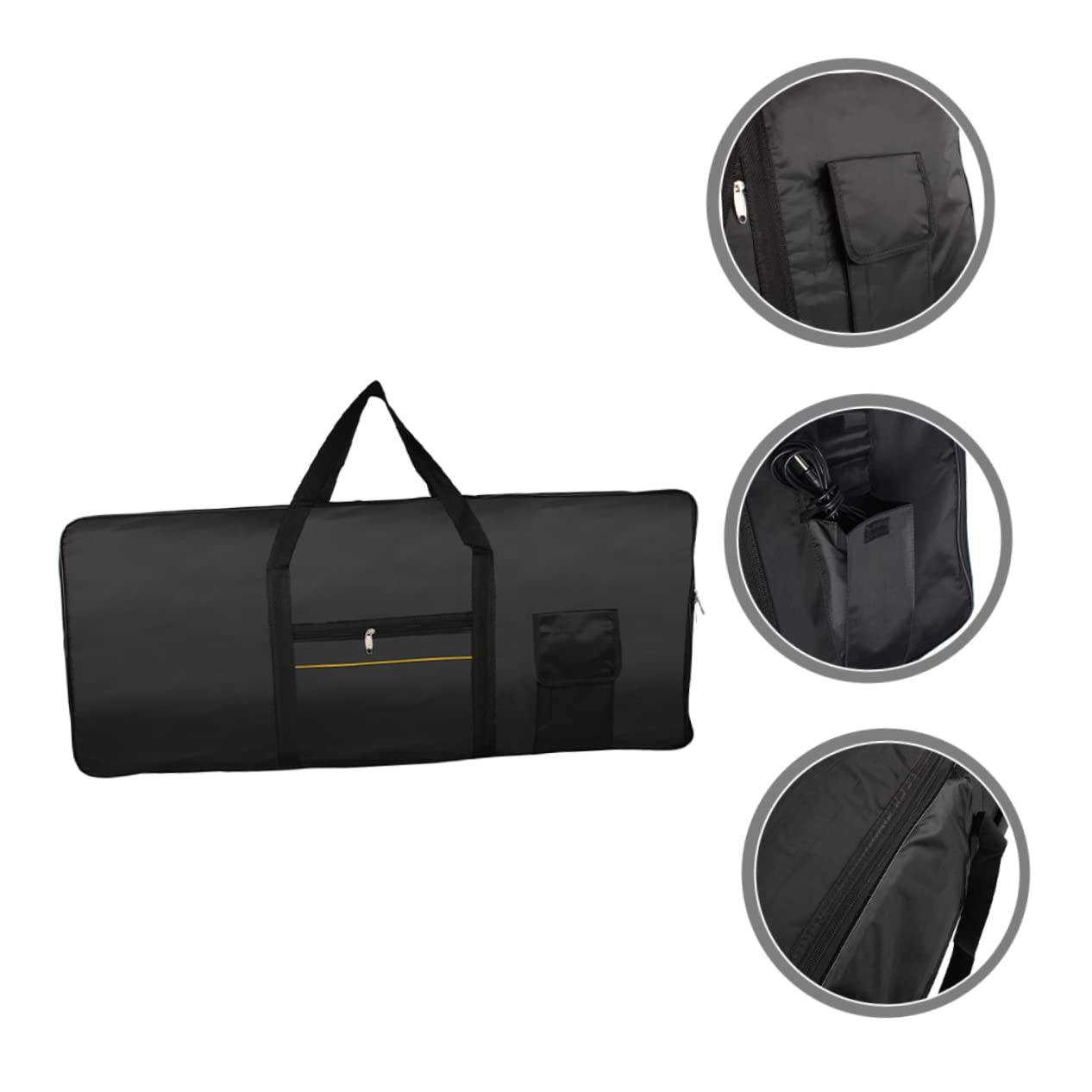 Toddmomy Borsa Tracolla Regolabile Porta Tastiera Elettronica 61 Tasti Oxford Elegante e Funzionale Nero per Viaggio