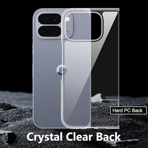 Étui pliable pour Google Pixel 10 Pro en PC transparent avec protection complète