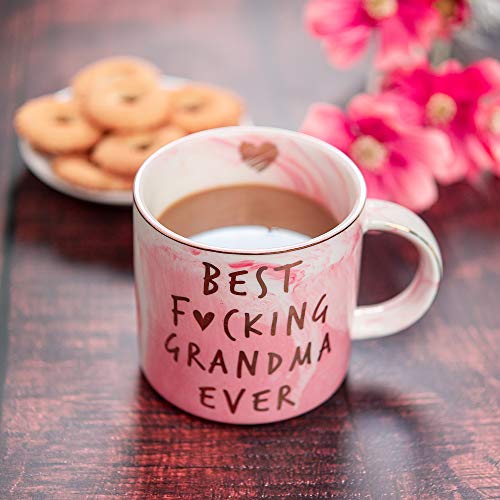 Taza de cerámica rosa con diseño mármol 11.5 oz miniatura 7