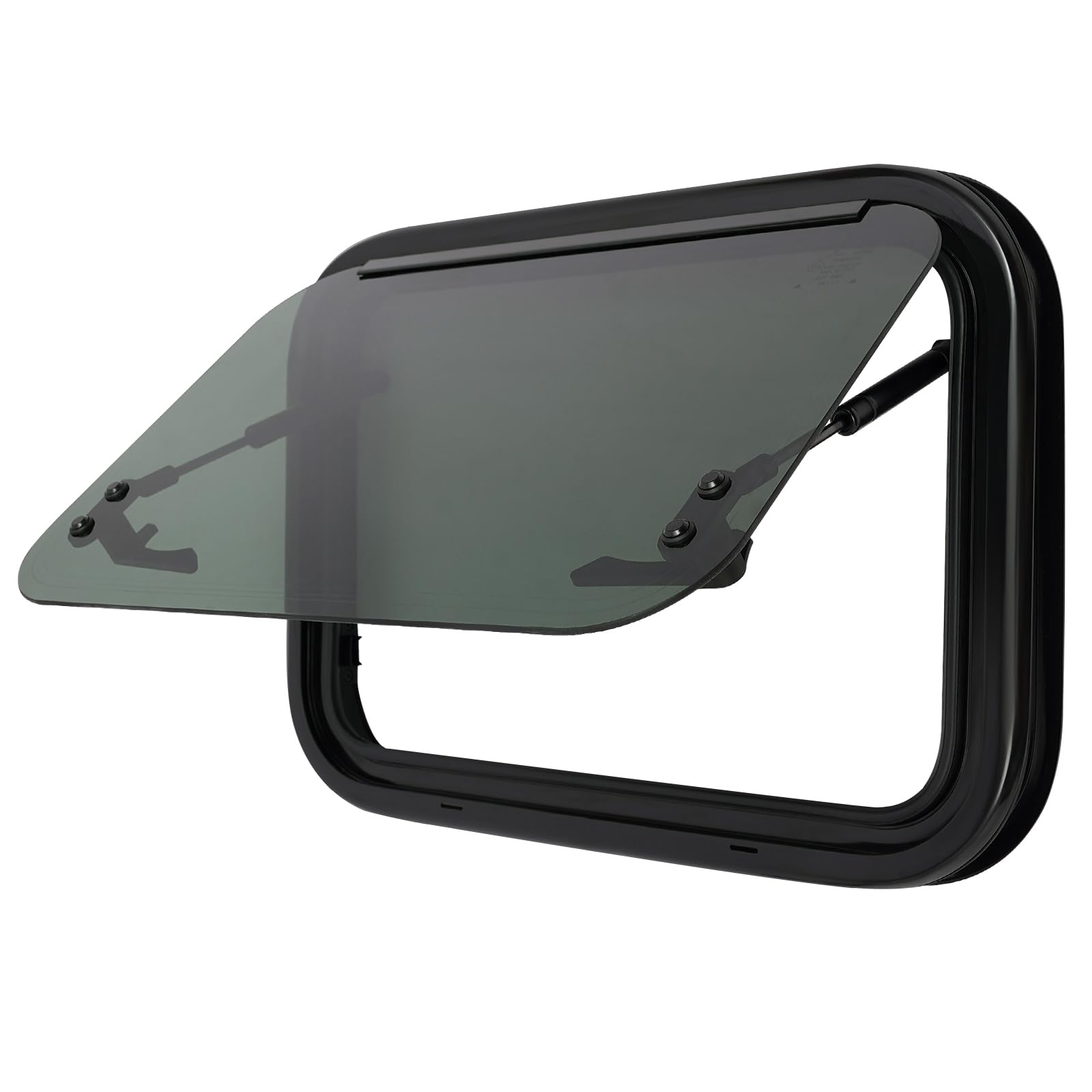 JJsdwin Finestra per camper 500 x 350 mm, finestra di esposizione, con interruttori di bloccaggio, camper e rimorchi, angolo massimo di apertura: 85°