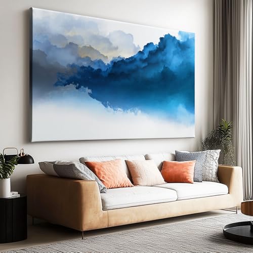 Canvas Wall Art Abstract Watercolor Smoke Clouds Painting Prinrts for