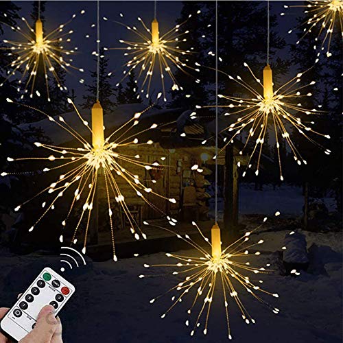 Preisvergleich Produktbild Towinle LED Lichterkette Feuerwerk Lichterketten Weihnachten LED Dekoration Weihnachtslichterkette Batteriebetrieben Fernbedienung (180 Lichter)