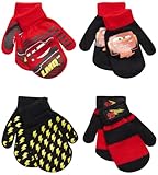 Disney Boys 4 Pack Mitten or Glove Mickey Mouse, Cars Lighting McQueen (Toddler/Little Boys), Size Age 2-4, CARS MITTENS 2-4