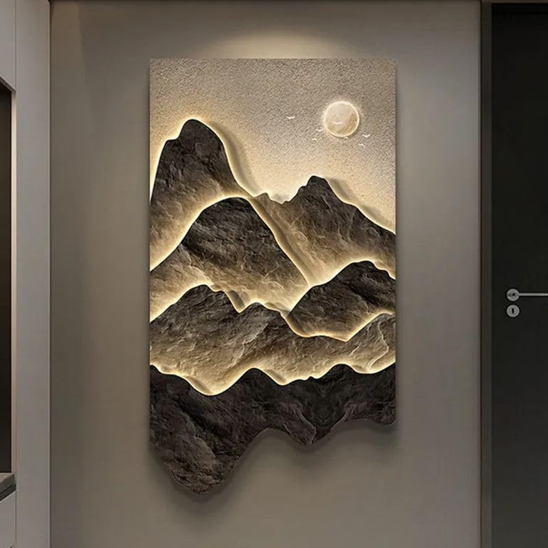 Illuminate Your Space with Modern Landscape Luminous led Wall Hanging lamp 47.24x26.37 in