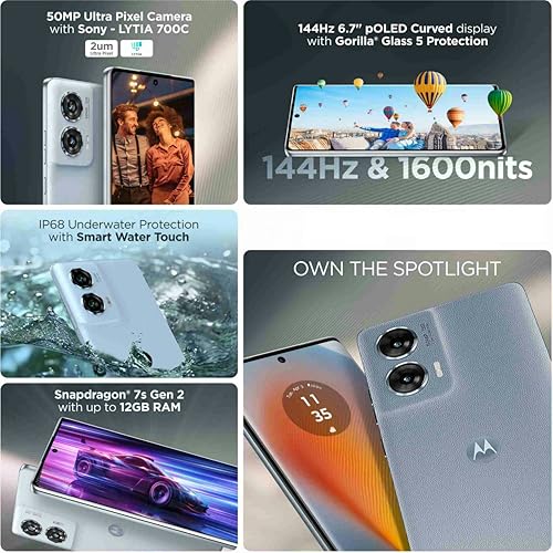 Moto Edge 50 Fusion 5G (Marshmallow Blue, 8GB RAM, 128GB Storage) |Snapdragon 7s Gen 2 & Upto 16 GB RAM | 50MP+13MP |32MP Front Camera | Full HD+... - Image 6