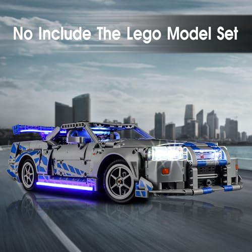 Image of LED Light for Lego 42210 2 Fast 2 Furious Nissan Skyline GT-R (R34) Set, Light Kit Compatible with Lego 42210 Building Blocks Model, Not Included The Model Set