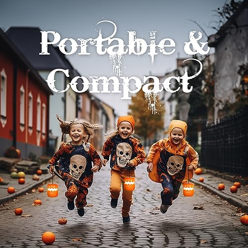 EverBrite 6-Pack Halloween Pumpkin Lantern, Collapsible Jack O Lantern Pumpkins with Lanyard, Halloween Party Favors, Light up Pumpkin Outdoor for Halloween Party Decoration, Battery Included 5
