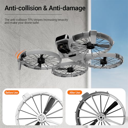 Image of Flip Propeller Guard, Propeller Collision Protection Ring for DJI Flip Drone, Soft TPU Bumpers, 20g Ultra-Lightweight Flip Bezel Anti-Collision Protectors Prop Cover Guards