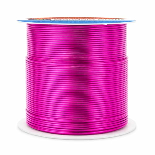 Image of Mandala Crafts 20 Gauge Magenta Anodized Aluminum Craft Wire, 100 FT | Colored, Flexible, Bendable, for Bonsai, Armature, Sculpting, Wire Wrapping, Jewelry Making, Weather & Tarnish Resistant