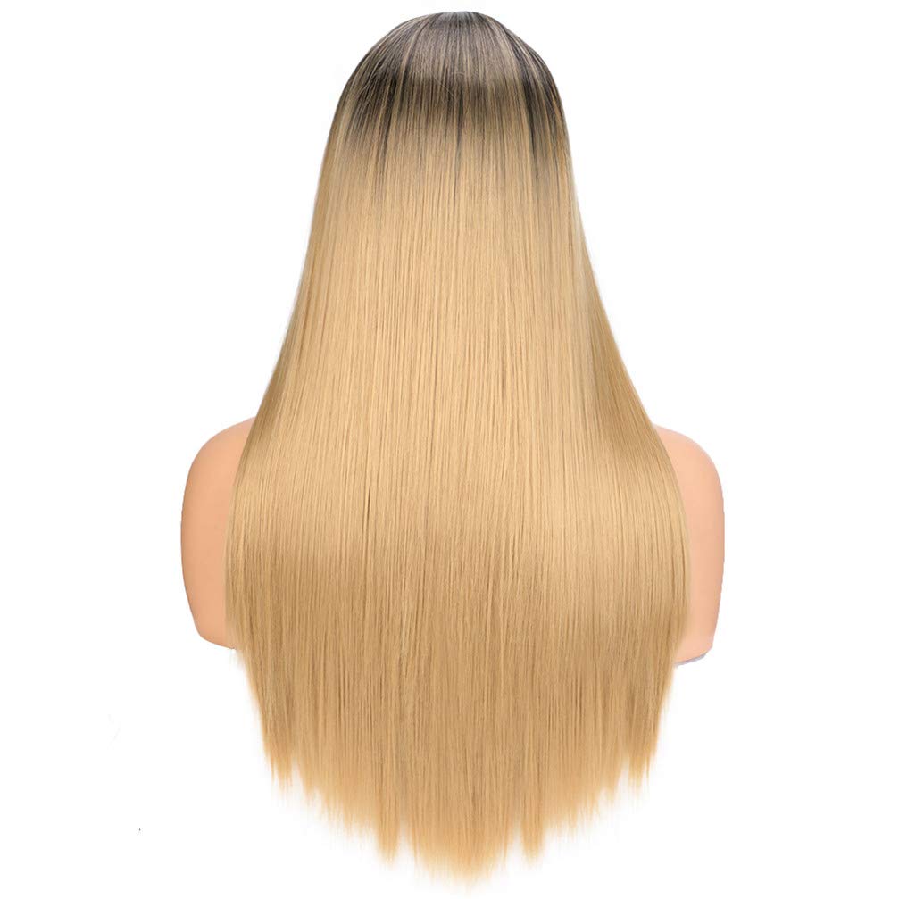 Perruque synthétique cheveux naturels raides pour changer de look