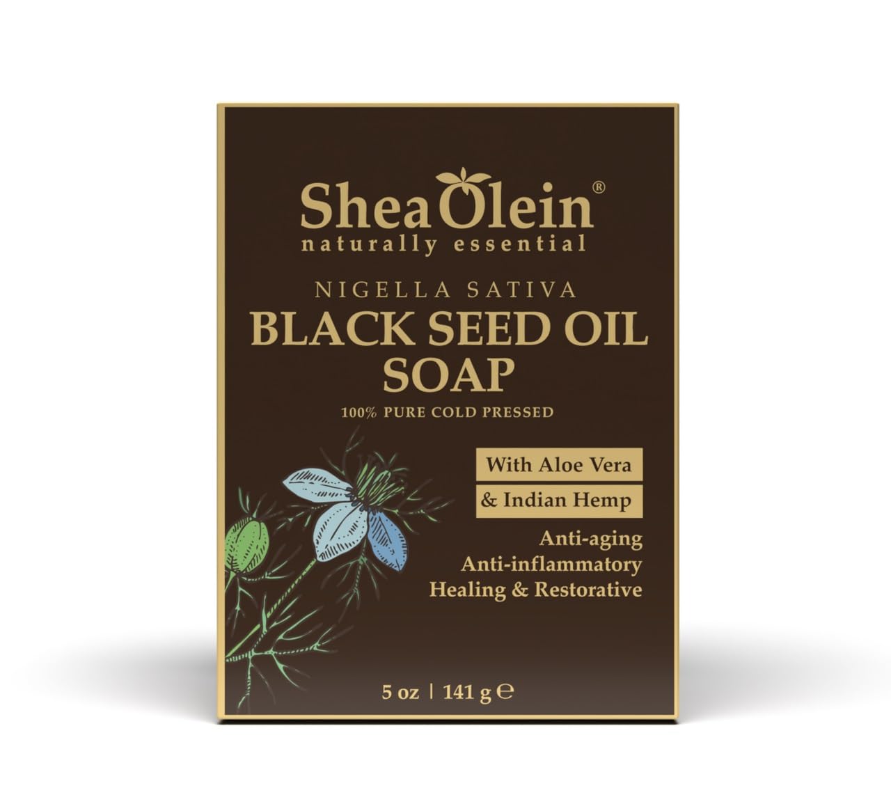AttractionOil.com Shea Olein 100% Pure Cold Pressed 5 Ounce Bar Soap (Nigella Sativa Black Seed Oil Soap)