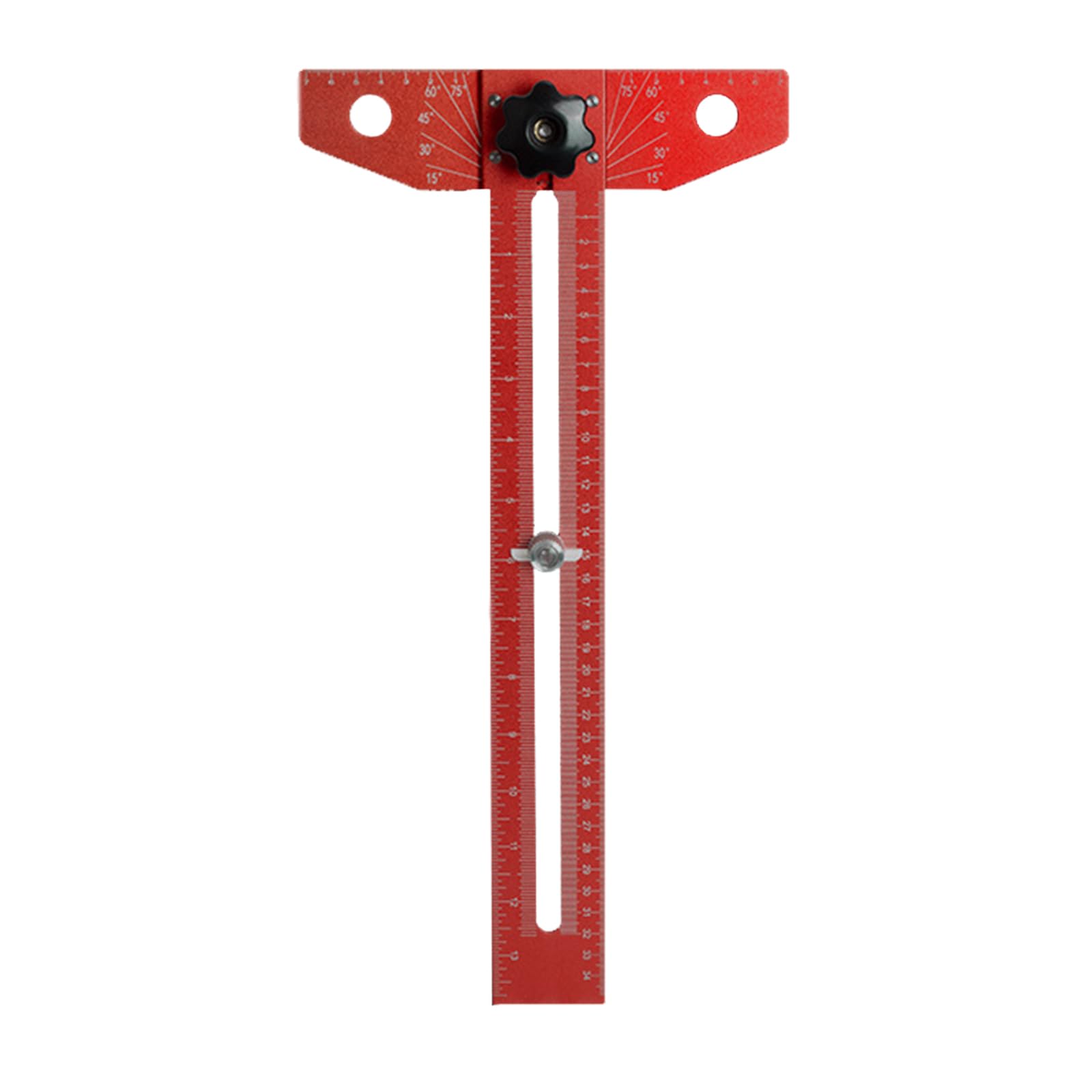 XEGZLH T Square Ruler Woodworking Scriber Marking Line Ruler T Type Woodworking Ruler 16inch Layout Measuring Tools