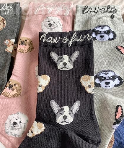 Image of IIG 5 Pairs Womens Novelty Cute Crew Socks Colorful Funny Ankle Socks Gifts for Womens Socks