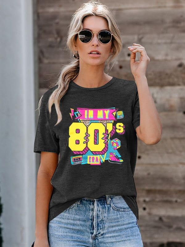 Miniatura 2 de Camisas de los años 80 para mujer, camiseta con estampado vintage de los años 80, ropa de fiesta casual de los años 80