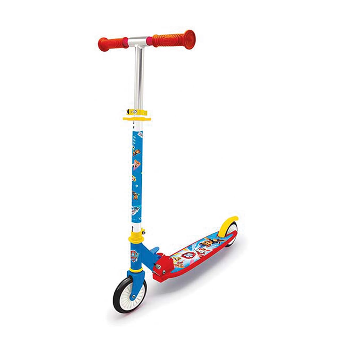 Smoby - Pat' Patrouille - Patinette 2 Roues Pliable - Guidon Réglable sur 3 Niveaux - Roues Silencieuses - A Partir de 5 Ans - Poids Maximim 50 Kgs