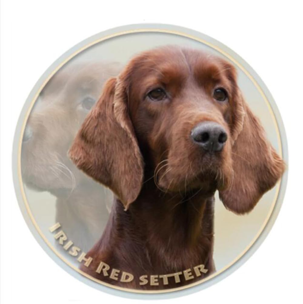 Irish Red Setter Autoaufkleber, Reflektierend Wasserfest, für Stoßstange Kühlschrank Heimdekoration (15cm/5.91inch)