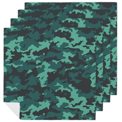 Servilletas de Tela con Camuflaje Teal 18x18 Pulgadas 4 PCS miniatura 1