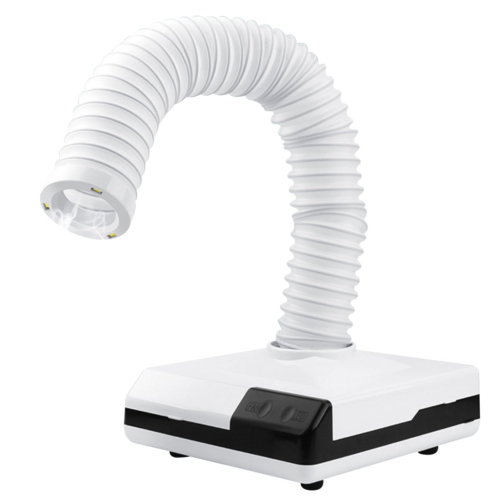 Mini Absorbente de Humo, Absorbente de Humo de Soldadura de Escritorio de 60 W, Extractor de Humo de Soldadura, Rotación Telescópica Libre de 360 ​​° con Iluminación Led, Para Estación de Soldadura de