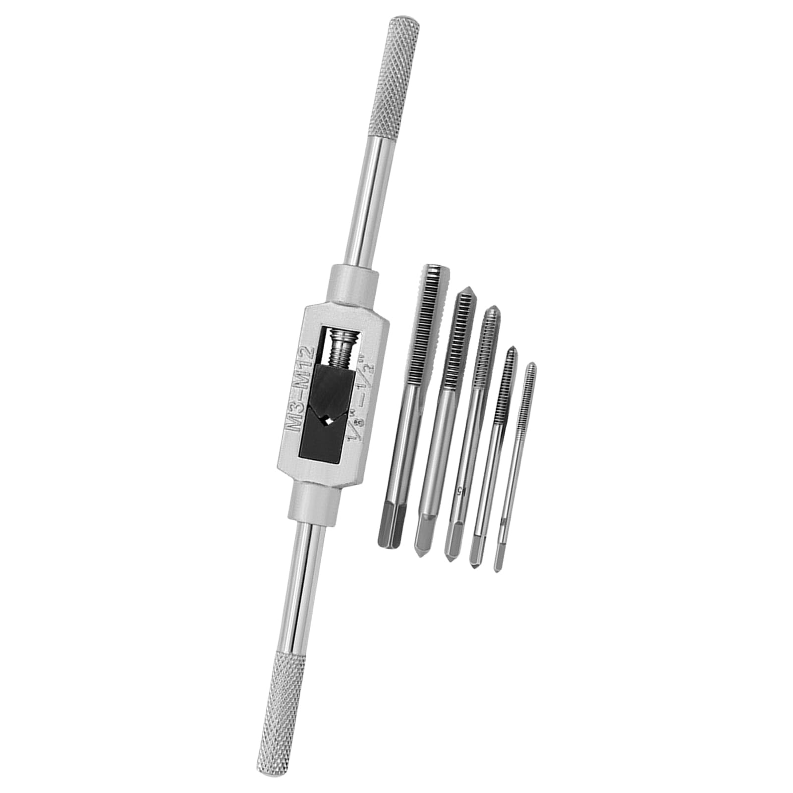 Woedpez Ergonomic Handheld Ratchets Tap Die Wrench for Enhances Threading Efficiency in Mechanical & Household Repair Threading Tool