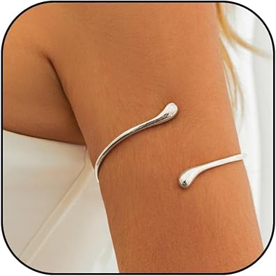 Long tiantian Arm Cuff Gold Bangles Cuff Bracelets Adjustable Upper Arm Jewelry for Women Beach Jewelry Trendy Stuff Gifts